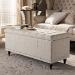 Baxton Studio Kaylee Modern Classic Beige Fabric Upholstered Button-Tufting Storage Ottoman Bench - BSOBBT3137-OTTO-Beige-H1217-3