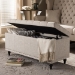 Baxton Studio Kaylee Modern Classic Beige Fabric Upholstered Button-Tufting Storage Ottoman Bench - BSOBBT3137-OTTO-Beige-H1217-3