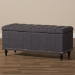Baxton Studio Kaylee Modern Classic Dark Grey Fabric Upholstered Button-Tufting Storage Ottoman Bench - BSOBBT3137-OTTO-Dark Grey-H1217-20