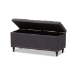 Baxton Studio Kaylee Modern Classic Dark Grey Fabric Upholstered Button-Tufting Storage Ottoman Bench - BSOBBT3137-OTTO-Dark Grey-H1217-20