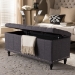 Baxton Studio Kaylee Modern Classic Dark Grey Fabric Upholstered Button-Tufting Storage Ottoman Bench - BSOBBT3137-OTTO-Dark Grey-H1217-20