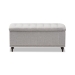 Baxton Studio Kaylee Modern Classic Grayish Beige Fabric Upholstered Button-Tufting Storage Ottoman Bench - BSOBBT3137-OTTO-Greyish Beige-H1217-14