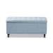 Baxton Studio Kaylee Modern Classic Light Blue Fabric Upholstered Button-Tufting Storage Ottoman Bench - BSOBBT3137-OTTO-Light Blue-H1217-21