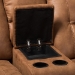 Baxton Studio Mistral Modern and Contemporary Light Brown Palomino Suede 6-Piece Sectional with Recliners Corner Lounge Suite - BSO99170-J109-Light Brown-LFC