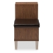 Baxton Studio Arielle Modern and Contemporary Walnut Brown Wood 3-Drawer Shoe Storage Padded Leatherette Seating Bench with Two Open Shelves - BSOB-001-Walnut
