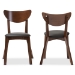 Baxton Studio Sumner Mid-Century Walnut Brown Dining Chair (Set of 2) - BSORT331-CHR-Dark Walnut