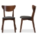 Baxton Studio Sumner Mid-Century Walnut Brown Dining Chair (Set of 2) - BSORT331-CHR-Dark Walnut