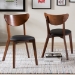 Baxton Studio Sumner Mid-Century Walnut Brown Dining Chair (Set of 2) - BSORT331-CHR-Dark Walnut