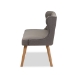 Baxton Studio Melody Mid-Century Modern Grey Fabric and Natural Wood Finishing 3-Seater Settee Bench - BSOBBT8026-SF-Grey-XD45