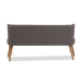Baxton Studio Melody Mid-Century Modern Grey Fabric and Natural Wood Finishing 3-Seater Settee Bench - BSOBBT8026-SF-Grey-XD45