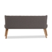 Baxton Studio Melody Mid-Century Modern Grey Fabric and Natural Wood Finishing 3-Seater Settee Bench - BSOBBT8026-SF-Grey-XD45