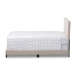 Baxton Studio Brookfield Modern and Contemporary Beige Fabric Upholstered Grid-tufting Queen Size Bed - BSOCF8747B-Beige-Queen