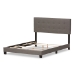 Baxton Studio Brookfield Modern and Contemporary Grey Fabric Upholstered Grid-tufting Queen Size Bed - BSOCF8747B-Grey-Queen