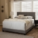 Baxton Studio Brookfield Modern and Contemporary Grey Fabric Upholstered Grid-tufting Queen Size Bed - BSOCF8747B-Grey-Queen