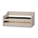 Baxton Studio Barnstorm Modern and Contemporary Beige Fabric Upholstered Daybed with Guest Trundle Bed - BSOCF8755-Beige-Day Bed