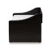 Baxton Studio Barnstorm Modern and Contemporary Black Faux Leather Upholstered Daybed with Guest Trundle Bed - BSOCF8755-Black-Day Bed