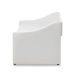 Baxton Studio Barnstorm Modern and Contemporary White Faux Leather Upholstered Daybed with Guest Trundle Bed - BSOCF8755-White-Day Bed
