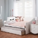 Baxton Studio Barnstorm Modern and Contemporary White Faux Leather Upholstered Daybed with Guest Trundle Bed - BSOCF8755-White-Day Bed