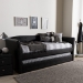 Baxton Studio Camino Modern and Contemporary Black Faux Leather Upholstered Daybed with Guest Trundle Bed - BSOCF8756-Black-Day Bed