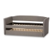 Baxton Studio Camino Modern and Contemporary Grey Fabric Upholstered Daybed with Guest Trundle Bed - BSOCF8756-Grey-Day Bed