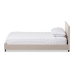 Baxton Studio Elizabeth Modern and Contemporary Beige Fabric Upholstered Panel-Stitched Full Size Platform Bed - BSOIDB048-Beige-Full