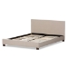 Baxton Studio Elizabeth Modern and Contemporary Beige Fabric Upholstered Panel-Stitched Full Size Platform Bed - BSOIDB048-Beige-Full