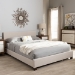 Baxton Studio Elizabeth Modern and Contemporary Beige Fabric Upholstered Panel-Stitched Full Size Platform Bed - BSOIDB048-Beige-Full