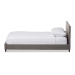 Baxton Studio Elizabeth Modern and Contemporary Grey Fabric Upholstered Panel-Stitched Full Size Platform Bed - BSOIDB048-Grey-Full