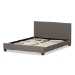 Baxton Studio Elizabeth Modern and Contemporary Grey Fabric Upholstered Panel-Stitched Full Size Platform Bed - BSOIDB048-Grey-Full