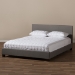 Baxton Studio Elizabeth Modern and Contemporary Grey Fabric Upholstered Panel-Stitched Full Size Platform Bed - BSOIDB048-Grey-Full