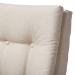 Baxton Studio Roxy Mid-Century Modern Walnut Brown Finish Wood and Light Beige Fabric Upholstered Button-Tufted High-Back Chair - BSOBBT5265-Light Beige-CC-6086-1