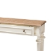 Baxton Studio Marquetterie French Provincial Style Weathered Oak and White Wash Distressed Finish Wood Two-Tone Console Table - BSOPRL16VM(AR)/M