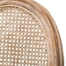 Baxton Studio Adelia French Vintage Cottage Weathered Oak Finish Wood and Beige Fabric Upholstered Dining Side Chair with Round Cane Back - BSOTSF-9315B-Beige-DC