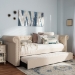 Baxton Studio Mabelle Modern and Contemporary Beige Fabric Trundle Daybed - BSOAshley-Beige-Daybed