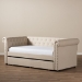 Baxton Studio Mabelle Modern and Contemporary Beige Fabric Trundle Daybed - BSOAshley-Beige-Daybed