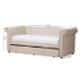 Baxton Studio Mabelle Modern and Contemporary Beige Fabric Trundle Daybed - BSOAshley-Beige-Daybed