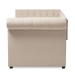 Baxton Studio Mabelle Modern and Contemporary Beige Fabric Trundle Daybed - BSOAshley-Beige-Daybed