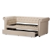 Baxton Studio Mabelle Modern and Contemporary Beige Fabric Trundle Daybed - BSOAshley-Beige-Daybed