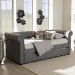Baxton Studio Mabelle Modern and Contemporary Grey Fabric Trundle Daybed - BSOAshley-Grey-Daybed