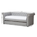 Baxton Studio Mabelle Modern and Contemporary Grey Fabric Trundle Daybed - BSOAshley-Grey-Daybed