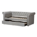 Baxton Studio Mabelle Modern and Contemporary Grey Fabric Trundle Daybed - BSOAshley-Grey-Daybed
