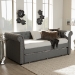 Baxton Studio Mabelle Modern and Contemporary Grey Fabric Trundle Daybed - BSOAshley-Grey-Daybed