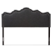 Baxton Studio Nadeen Modern and Contemporary Dark Grey Fabric King Size Headboard - BSOBBT6622-Dark Grey-King HB-H1217-20