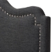 Baxton Studio Nadeen Modern and Contemporary Dark Grey Fabric King Size Headboard - BSOBBT6622-Dark Grey-King HB-H1217-20