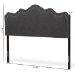 Baxton Studio Nadeen Modern and Contemporary Dark Grey Fabric King Size Headboard - BSOBBT6622-Dark Grey-King HB-H1217-20