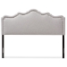 Baxton Studio Nadeen Modern and Contemporary Greyish Beige Fabric Full Size Headboard - BSOBBT6622-Greyish Beige-Full HB-H1217-14