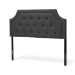 Baxton Studio Mars Modern and Contemporary Dark Grey Fabric Queen Size Headboard
