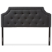 Baxton Studio Mars Modern and Contemporary Dark Grey Fabric Queen Size Headboard - BSOBBT6623-Dark Grey-Queen HB-H1217-20