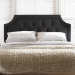 Baxton Studio Mars Modern and Contemporary Dark Grey Fabric Queen Size Headboard - BSOBBT6623-Dark Grey-Queen HB-H1217-20