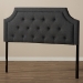 Baxton Studio Mars Modern and Contemporary Dark Grey Fabric Queen Size Headboard - BSOBBT6623-Dark Grey-Queen HB-H1217-20